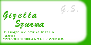 gizella szurma business card
